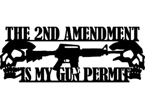 طرح متمم دوم قانون اساسی جمجمه - 2nd amendment skulls - برای دستگاه CNC چوب و لیزر (سی ان سی)