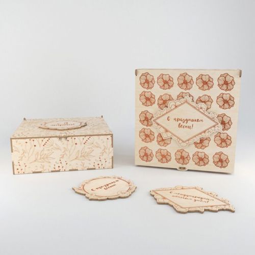 طرح مدل جعبه با قفل برای برش لیزری - 2 variants of a box with a lock for laser cut ve - برای دستگاه CNC چوب و لیزر (سی ان سی)