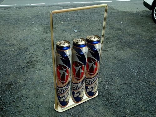 طرح نگهدارنده قوطی - 3 can holder ve - برای دستگاه CNC چوب و لیزر (سی ان سی)