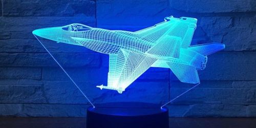طرح سه بعدی توهم برش اکریلیک حکاکی لیزری جنگنده - 3d illusion acrylic cut laser engraving fighter - برای دستگاه CNC چوب و لیزر (سی ان سی)