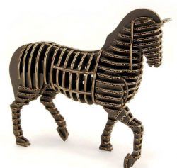 طرح مدل اسب پازلی سه بعدی برای برش لیزری - 3d puzzle horse model for laser cut - برای دستگاه CNC چوب و لیزر (سی ان سی)