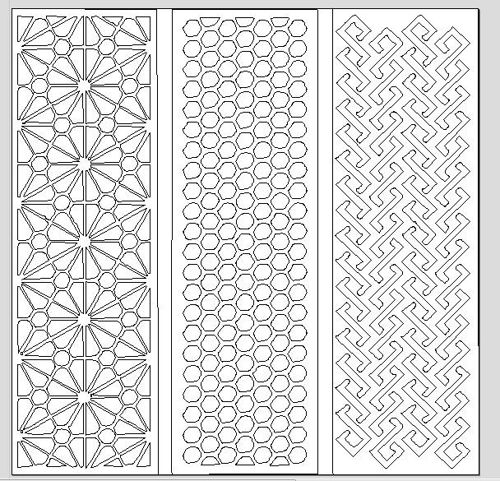 طرح وکتور آماده برش جداکننده 3 تایی برای دستگاه CNC چوب و لیزر ( سی ان سی )