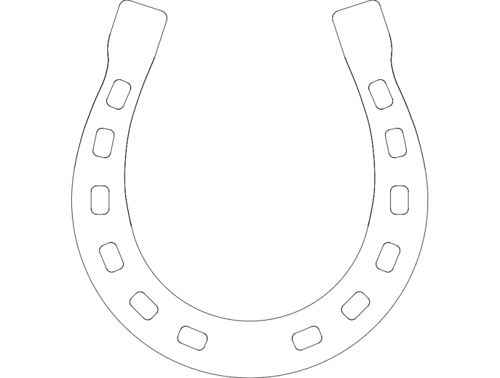 طرح وکتور نعل اسب برای برش - Vector design ready for cutting - برای دستگاه CNC چوب و لیزر (سی ان سی)