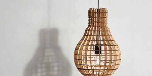 طرح لامپ برش لیزری شکل میلی‌متری لامپ - 4mm laser cut light bulb shape lamp ve - برای دستگاه CNC چوب و لیزر (سی ان سی)