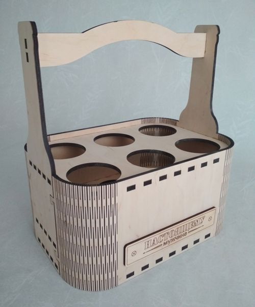 طرح جا نوشیدنی بسته تایی کادی نوشیدنی برای برش لیزری - 6 pack beverage holder beer caddy for laser cut ve - برای دستگاه CNC چوب و لیزر (سی ان سی)