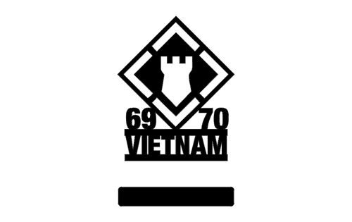 طرح بیستمین مهندسان ویتنام با پایه لوگو لوگو - 20th engineers 69 70 vietnam w stand logo - برای دستگاه CNC چوب و لیزر (سی ان سی)