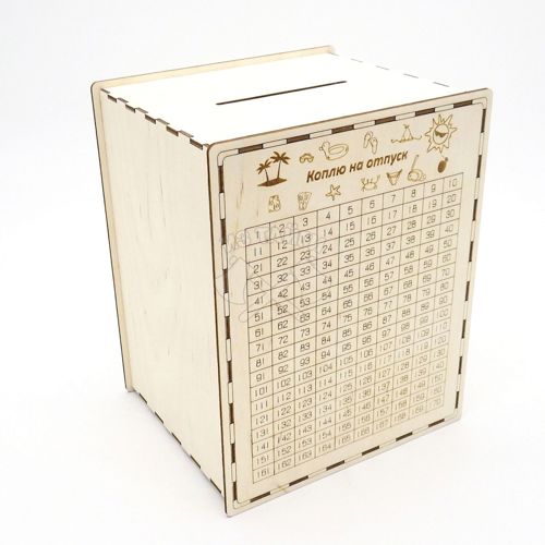 طرح صرفه جویی روزه خلاقانه جعبه پول برای برش لیزر پول - 365 days save plan creative money box for laser cutting ve - برای دستگاه CNC چوب و لیزر (سی ان سی)