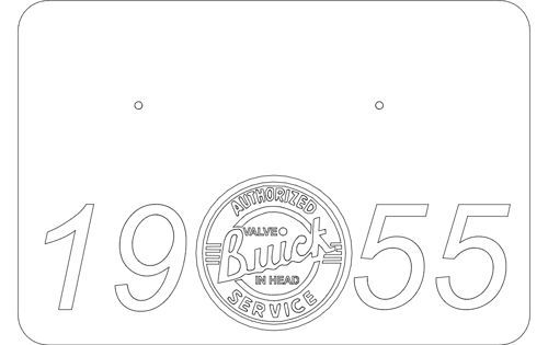 طرح بیوک بیس لوگو لوگو - 1955 buick base logo - برای دستگاه CNC چوب و لیزر (سی ان سی)