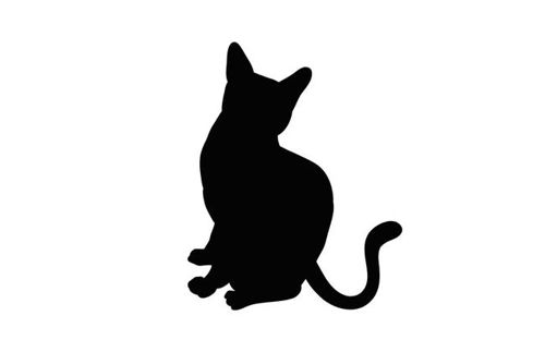 طرح یک سیاه نمای از یک گربه زندگی - a black silhouette of a cat ve - برای دستگاه CNC چوب و لیزر (سی ان سی)