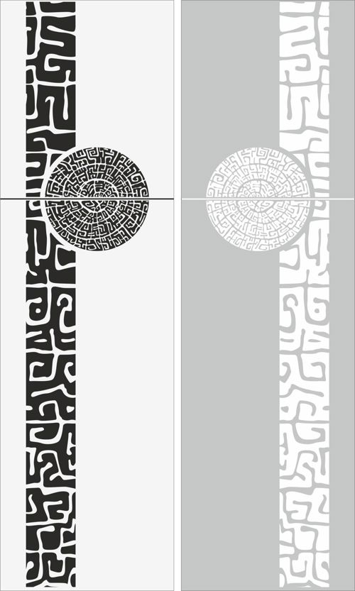 طرح الگوی درز انتزاعی چرخش تزئینات - abstract seamless pattern swirly ornaments ve - برای دستگاه CNC چوب و لیزر (سی ان سی)