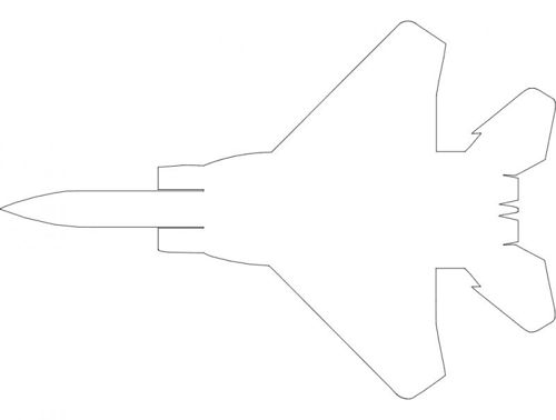 طرح هواپیمای f طرح - aircraft f15 sketch - برای دستگاه CNC چوب و لیزر (سی ان سی)