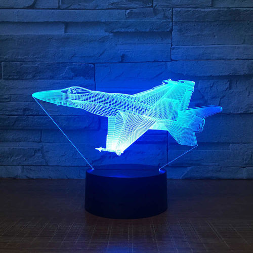 طرح aircraft-jet-model-airplane-3d-night-light-desk-lamp-laser-cut-acrylic-template-ve