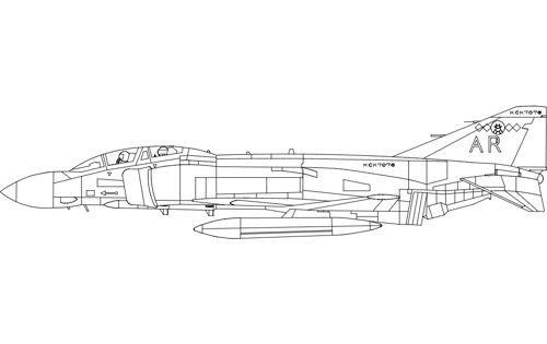 طرح هواپیمای فانتوم جت سیلوئت طرح - aircraft phantom jet silhouette sketch - برای دستگاه CNC چوب و لیزر (سی ان سی)