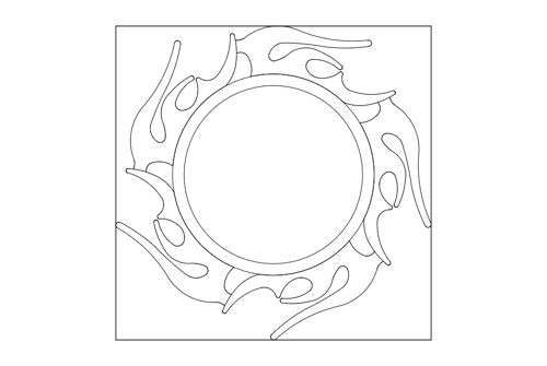طرح وکتور آماده برش قاب شعله برای دستگاه CNC چوب و لیزر ( سی ان سی )
