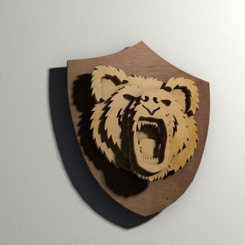 طرح طراحی شگفت‌انگیز حیوان چهره - amazing design animal face ve - برای دستگاه CNC چوب و لیزر (سی ان سی)