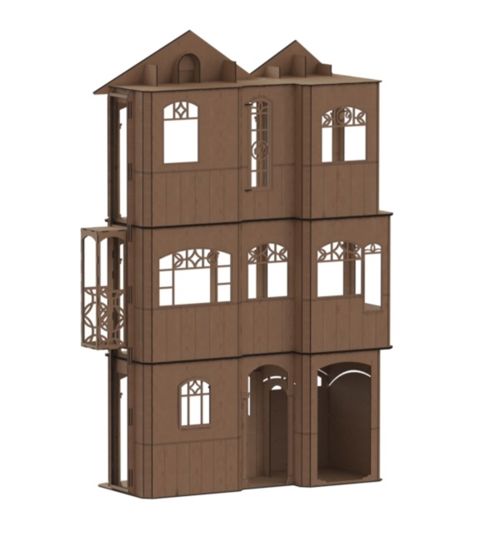 طرح خانه عروسکی دختر آمریکایی برای برش لیزری - american girl dollhouse for laser cut ve - برای دستگاه CNC چوب و لیزر (سی ان سی)
