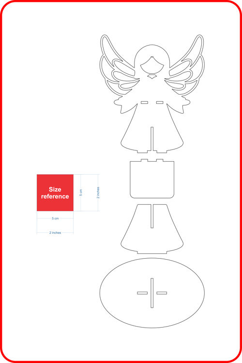 طرح فرشته شمعدان - angel candle holder ve - برای دستگاه CNC چوب و لیزر (سی ان سی)