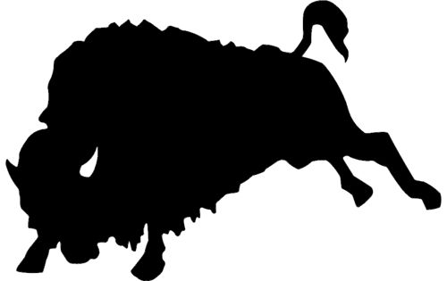 طرح گاو خشمگین شبح - angry bull silhouette - برای دستگاه CNC چوب و لیزر (سی ان سی)