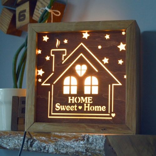 طرح یک چراغ خواب از خانه‌دار قدیمی برای برش لیزری - a night light from old housekeeper for laser cut ve - برای دستگاه CNC چوب و لیزر (سی ان سی)