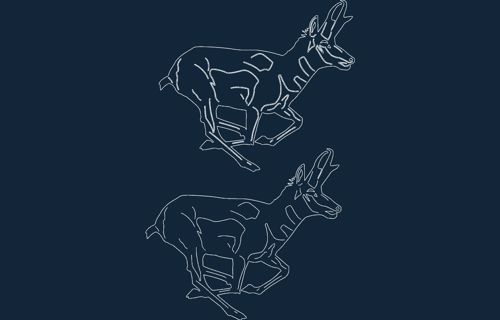 طرح حیوانات گوزن نشستن - animals deer sitting - برای دستگاه CNC چوب و لیزر (سی ان سی)