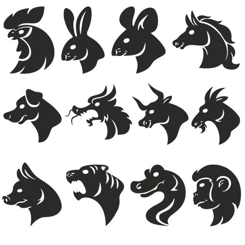 طرح حیوانات سر سیلوئت - animals head silhouettes - برای دستگاه CNC چوب و لیزر (سی ان سی)