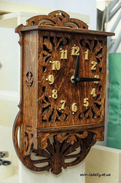 طرح ساعت دیواری طرح اره مویی قدیمی با برش لیزری قاب - antique scroll saw pattern wall clock laser cut ve - برای دستگاه CNC چوب و لیزر (سی ان سی)