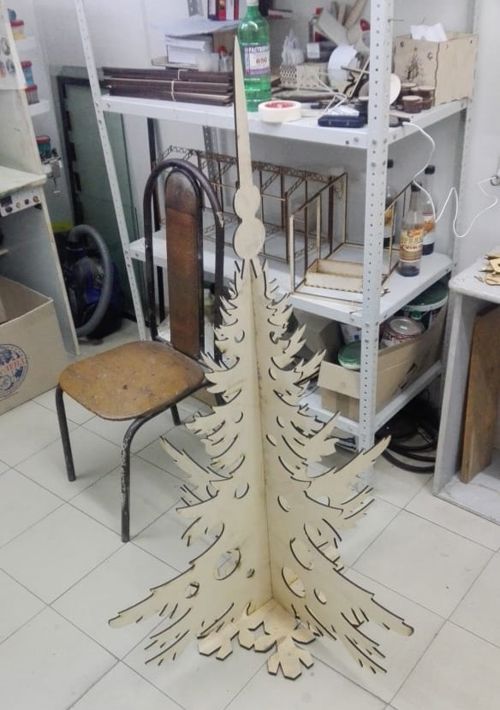 طرح artificial-christmas-tree-modern-christmas-tree-alternatives-plywood-6mm-laser-cut-ve