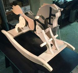 طرح مونتاژ الاکلنگ اسب چوبی برای کودکان برای برش لیزر cnc - assembling seesaw wooden horse for children for laser cut cnc - برای دستگاه CNC چوب و لیزر (سی ان سی)