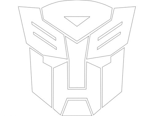 طرح لوگوی اتوبات - autobot logo - برای دستگاه CNC چوب و لیزر (سی ان سی)