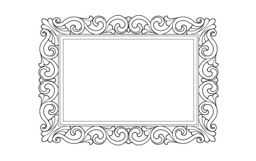 طرح مربع آینا گل - ayna square design floral - برای دستگاه CNC چوب و لیزر (سی ان سی)