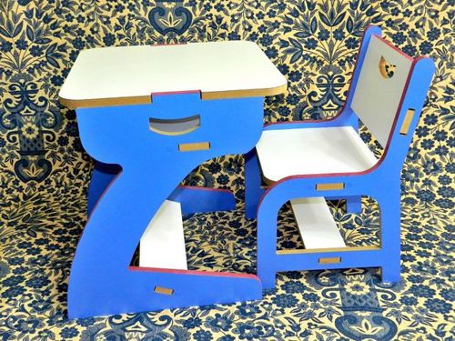 طرح صندلی و میز کودک - baby chair and table ve - برای دستگاه CNC چوب و لیزر (سی ان سی)