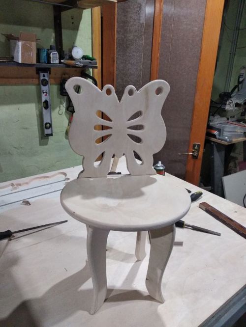 طرح صندلی کودک پروانه جوش پشت برای برش لیزری - baby chair butterfly welt back for laser cutting - برای دستگاه CNC چوب و لیزر (سی ان سی)