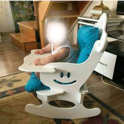 طرح صندلی غذاخوری کودک برای برش لیزر cnc - baby feeding chair for laser cut cnc ve - برای دستگاه CNC چوب و لیزر (سی ان سی)