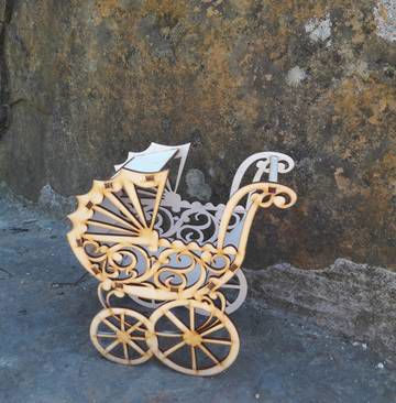 طرح کالسکه بچه دار برای برش لیزری - baby strollers pram for laser cut ve - برای دستگاه CNC چوب و لیزر (سی ان سی)