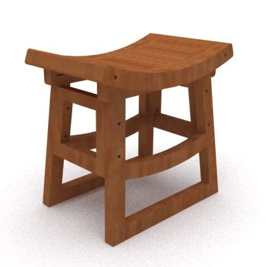 طرح وکتور آماده برش صندلی کوچک برای دستگاه CNC چوب و لیزر ( سی ان سی )