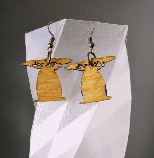 طرح گوشواره‌های بائوباب لیزری - baobab earrings laser cut - برای دستگاه CNC چوب و لیزر (سی ان سی)