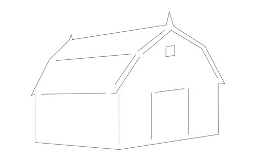 طرح انبار خانه - barn house - برای دستگاه CNC چوب و لیزر (سی ان سی)