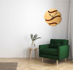 طرح ساعت دیواری به شکل بسکتبال برای برش لیزری cnc - basketball shaped wall clock for laser cut cnc ve - برای دستگاه CNC چوب و لیزر (سی ان سی)