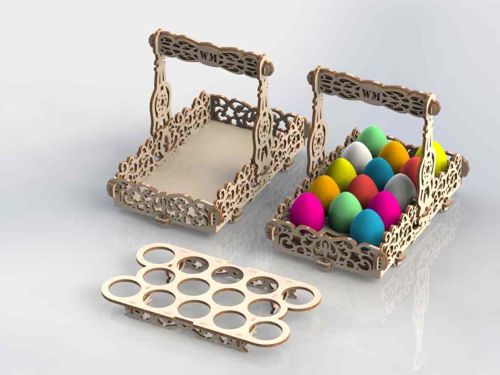 طرح مدل سبد برش لیزری - basket laser cut model - برای دستگاه CNC چوب و لیزر (سی ان سی)