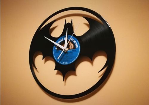 طرح ساعت دیواری برش لیزری به شکل خفاش - bat shaped laser cutting wall clock - برای دستگاه CNC چوب و لیزر (سی ان سی)