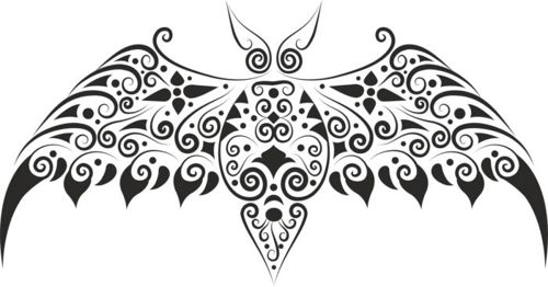 طرح شابلون خفاش برای برش لیزری - bat stencil for laser cut - برای دستگاه CNC چوب و لیزر (سی ان سی)