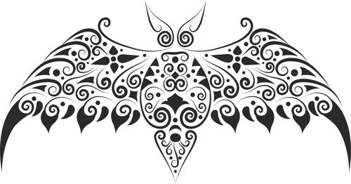 طرح شابلون خفاش برای برش لیزری - bat stencil for laser cut ve - برای دستگاه CNC چوب و لیزر (سی ان سی)