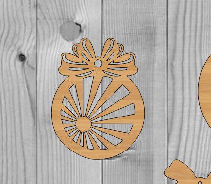 طرح تزیینات تزئینی درخت کریسمس کاردستی برش لیزری - bauble ornament christmas tree decoration craft laser cut ve - برای دستگاه CNC چوب و لیزر (سی ان سی)