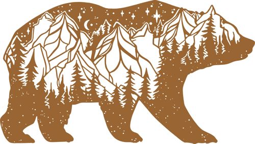 طرح خرس برای برش لیزری - bear for laser cut ve - برای دستگاه CNC چوب و لیزر (سی ان سی)