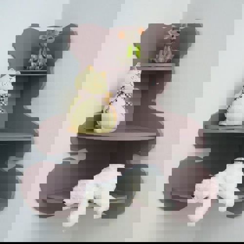 طرح قفسه گوشه‌ای به شکل خرس برای اتاق لیزری - bear shaped corner shelf for room laser cut ve - برای دستگاه CNC چوب و لیزر (سی ان سی)