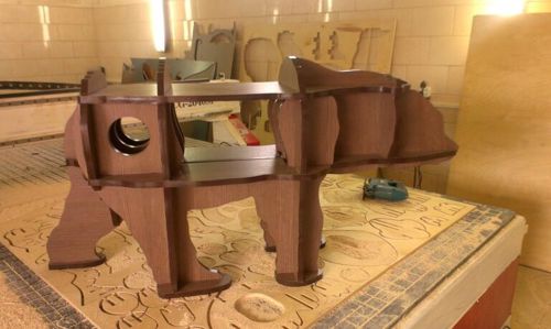 طرح میز خرس ldsp 6 mm برای برش لیزری - bear table ldsp16 5mm for laser cut ve - برای دستگاه CNC چوب و لیزر (سی ان سی)