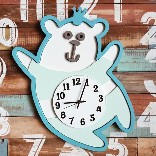 طرح ساعت دیواری خرسی مخصوص برش لیزری قاب - bear wall clock for laser cut ve - برای دستگاه CNC چوب و لیزر (سی ان سی)