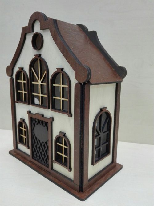 طرح خانه چوبی زیبا برای برش لیزری - beautiful wood house for laser cut ve - برای دستگاه CNC چوب و لیزر (سی ان سی)