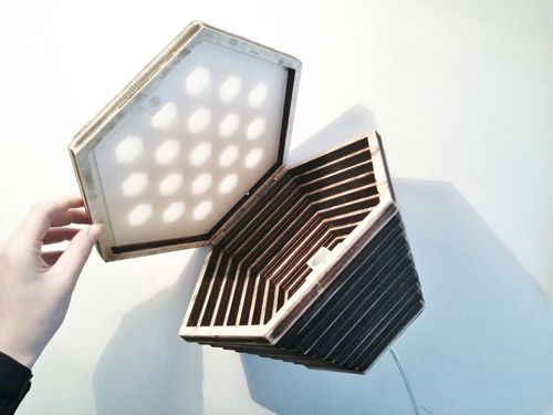 طرح لامپ کندویی برای برش لیزری - beehive lamp for laser cut ve - برای دستگاه CNC چوب و لیزر (سی ان سی)