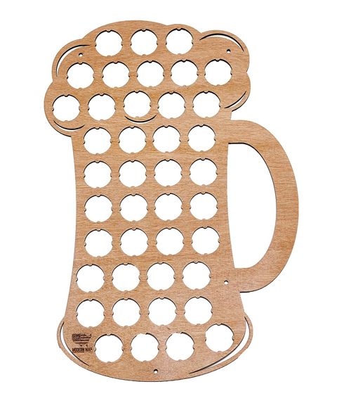 طرح نگهدارنده درب بطری لیوان نوشیدنی برای برش لیزری - beer mug bottle cap holder for laser cut ve - برای دستگاه CNC چوب و لیزر (سی ان سی)